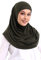 ihvan online, muslimischer Hijab für Frauen, bereit zu tragen, weich, leicht und komfortabeles Kopftuch, Halsbandana Langes Schals, Farbe: Khaki