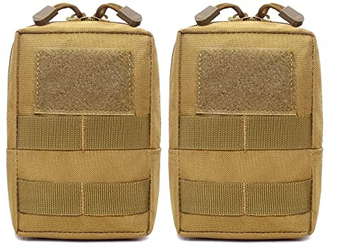 Lot de 2 pochettes Molle en nylon 1000D pour harnais tactique pour chien