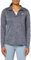 Langarmshirt mit Reißverschluss, weiches & schnelltrocknendes Funktionsshirt Langarm, Longsleeve mit halbem Reißverschluss,Midnight Navy / / White,XL
