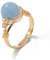 Natürliche Kristallsteinringe Goldfarbe Wire Wrap Verstellbare Offene Ringe Für Frauen Männer Paar Ehering Schmuck Geschenk,Aquamarin