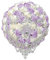 Qike Handgefertigter Luxus-Hochzeits-Brautstrauß, große Seidenrose, hält Wurf, künstliche Blumensträuße mit Satinband, Perlen, Strass, Vintage, königlicher Hochzeitsstrauß (Hellviolett + Elfenbein)