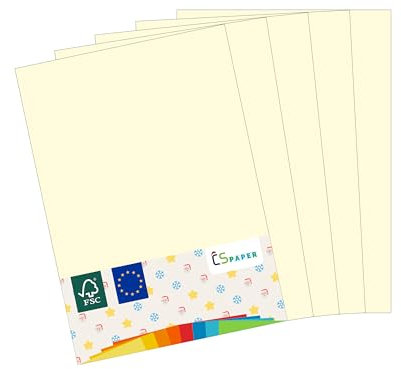 MADE IN EU 20 Blatt farbiges Papier BEIGE (Sand) A4 80 g/m² CS Paper - Druckerpapier, Kopierpapier, Universalpapier zum Drucken, Basteln & Falten im Format DIN A4. Papier für den Heim- & Bürobedarf