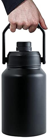 Raxove Stainless Steel Water Bottle, 128 oz Vacuum Insulated Water Bottle, Large Sports Metal Water Canteen with Handle, for Gym, Travel and Sports, Keep Cold 48H Hot 12H