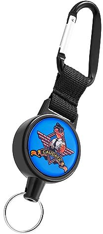WEBBOMB Schlüsselrolle Schlüssel-Jojo mit 70cm Stahlseil Ausweishalter Kartenhalter ID-Ausweisrolle ausziehbar Keyholder Amphibien Molche Schlüsselanhänger (Caudata Edition 4 blau cool)