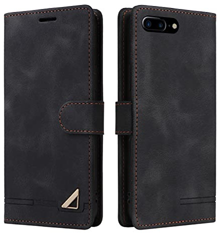 OKZone Kompatibel mit iPhone 6S Plus/iPhone 6 Plus(4,7 Zoll) Hülle, Halterung Standfunktion Kartenfach Wallet Schutzhülle 360 Grad Stoßfest Leder Schutzhülle Handyhülle für iPhone 6S Plus (Schwarz)