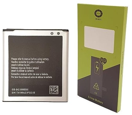 OH-BOX® Batterie Compatible avec Samsung EB-BG360BBE Galaxy Core Prime (SM-G360) / Galaxy J2 (SM-J200-2017)
