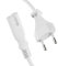 ETEC Euro Cable de alimentación, enchufe europeo recto a enchufe IEC C7 recto, cable de alimentación para electrodomésticos, 3,00 m, blanco