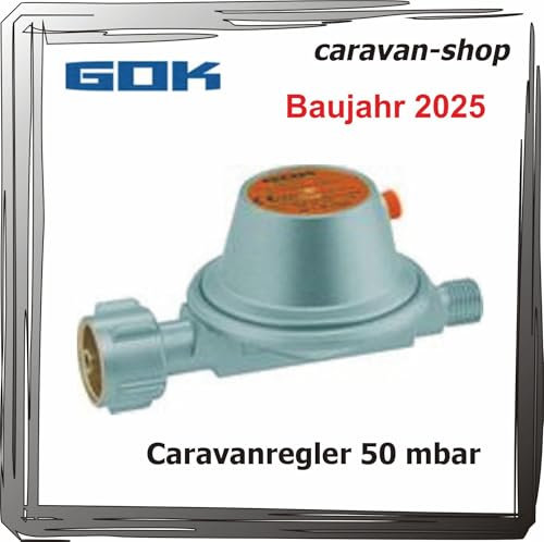 GOK Druckregler 50 mbar für Caravan/Wohnmobil Gas Wohnwagen