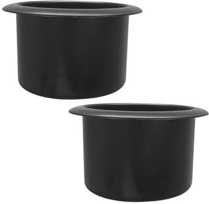 JNNJ 2 Pieces Car Cup Holder, Leakproof Center Console Cup Holder Insert, Recessed Plastic Cup Holder for Car, Center Console Accessories Slot Slip Limit Water Cups Organiser for Car(63x108mm)