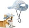 Modisch Hund Baseballmütze, Sonnenschutz Hundemütze für Hund, Verstellbare Baseballmütze für Haustiere, Hunde-Sonnenhut mit Ohrlöcher, Hund Baseballmütze für Kleine Hunde, Welpen, Katzen (M-Blau)