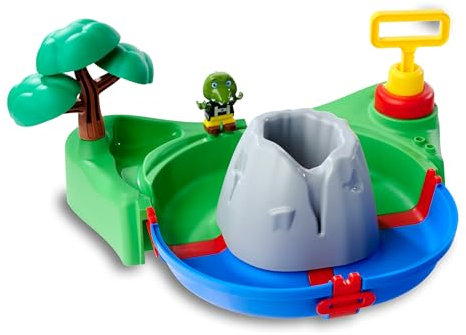 AquaPlay Sploshy Volcano Badewannenspielzeug mit Schaummaschine - Wasserspielzeug für Kinder ab 1,5 Jahre - Spielzeug-Wasserbahn mit Schaumlava, See & Boot inkl. Saugnäpfe für Badewanne & Co.