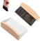 GANILITY Juego de escoba de mesa, escoba de mesa y recogedor, recogedor de metal, escoba de mesa de madera, mini escoba de mesa, para cocina y salón, escoba negra, espátula blanca