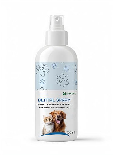 Care4pet Zahnspray für Hunde & Katzen und einen frischen Atem – Intensive Zahnpflege sowie Zahnsteinentferner als Mundspray– natürliches Dentalspray