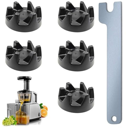 Raheem Pack of 5 9704230 Coupling Rubber Mixer Coupling Spindle Tool Replacement Part Blender Coupler Replacement Parts for KitchenAid Models KSB52, KSB5, 5KSB52 and 5KSB5 Including Mounting Key