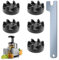 Raheem Pack of 5 9704230 Coupling Rubber Mixer Coupling Spindle Tool Replacement Part Blender Coupler Replacement Parts for KitchenAid Models KSB52, KSB5, 5KSB52 and 5KSB5 Including Mounting Key