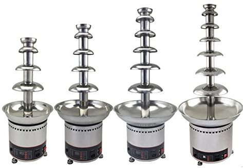 High Capacity Stainless Steel Chocolate Fountain for BBQ Sauce Liqueurs Nacho Cheese 5 Tier
