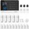 PGST Kit Allarme Casa Senza Fili WiFi - Sistema Wireless 2025 [CE], Installazione 5 Min, 12 Sensori Porta/Finestra + Telecomando, Compatibile App e Alexa, Senza Canone
