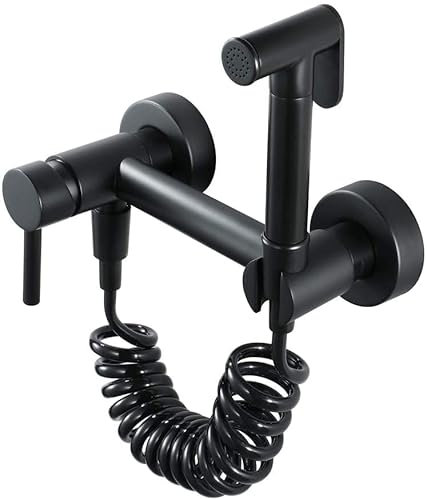 Bidet Spruzzatore per WC, Rubinetto Bidet A Parete con Maniglia Singola, Rubinetto Bidet per Acqua Calda E Fredda, Spruzzatore Bidet Portatile per WC per Un'Igiene Person