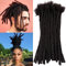 TAOYEMY dreadlock extension 12 pouces 100% cheveux humains réels boucles africaines 10 brins hommes/femmes dreadlock extension (1B, 0.6cm-12inch-10 pieces)