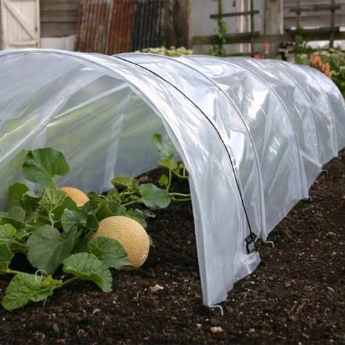 Entgoinggo Bâche de protection en plastique pour serre tunnel de jardin extérieur (canal PE)