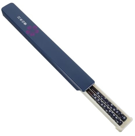 FUNNETOYU 1juego De Palillos Japoneses Reutilizables Con Estuche De Almacenamiento Diseño Elegante Para Sushi y Fideos Para y Picnics