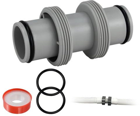 38mm 32mm Swimming Pool Hose Connector for Intex Bestway Coleman Pool Hose Connector Accessories (Right Fitting, 38mm)