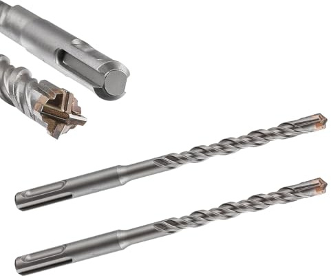 Runihorn SDS Plus Bohrer 8x110mm 2 Stück, Professioneller Betonbohrer mit 4 Schneiden, Steinbohrer, Hammerbohrer, Ideal zum Bohren in Stein, Beton, Naturstein, Ziegelmauer