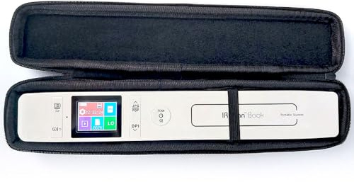 Hartschalentasche für Handscanner, Lineal Scanner IRIScan Book Version 3, 5, 5 WiFi, IRIScan 7 und kompatibel mit tragbaren Dokumentenscannern iScan, Houkiper, AOZBZ, Mumbyn