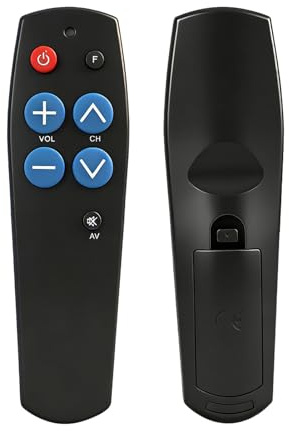 JinRuiCPeng Mando A Distancia Universal Para Personas Mayores, 7 Teclas Grandes, Control Remoto Simple Con Función De Aprendizaje Para Televisores, Receptores Y Decodificadores