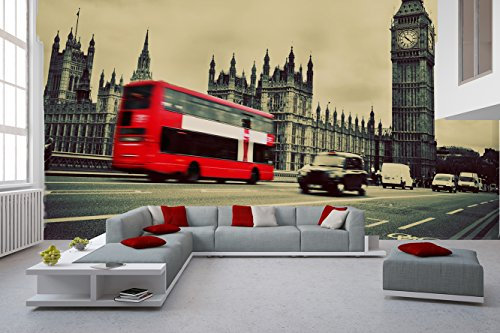 Oedim Fototapete Autobus und Big Ben London | Fototapete | Fototapete | Fototapete | Fototapete | Fototapete | Fototapete | Fototapete 350 x 250 cm