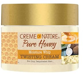 Creme of Nature - Pure Honey Twisting Cream - Crème Cheveux Bouclés, Frisés et Crépus - Noix de Coco, Beurre de Karité et Miel - Crème Coiffante Tenue Longue Durée - Hair Curler - Sans Sulfates - 326g