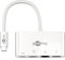 Goobay 62105 USB C Hub Multiport USB Verteiler 60W PD / 4 Port USBC auf 1x HDMI - 1x USB-C - 1x USB-A 3.0 - 1x RJ45 Ethernet Buchse / Typ C USB Adapter MacBook iPhone / Weiß