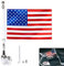 Motorrad Dekoration Flagge und Fahnenmast für GL1800 Goldwing All Years (United States 1)