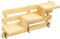 nice--buy Holzlatten schwimmende Regale Original Landdekor Wandmontage Garderobe Schlüsselregal Hängevorrichtung Metallhaken beige