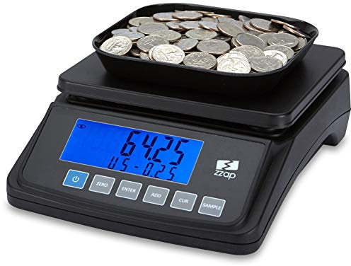 ZZap MS10 Coin Counting Scale - Money Cash Currency Weighing Machine