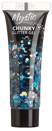 Mystic Chunky Face & Body Glitter Gel by Moon Glitter - Frozen - Cosmetic Festival Glitter Face Paint for Face, Body, Hair, Nails - 12ml
