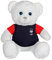 Gipsy 055918 Toys-Ours en Peluche FFF-Fédération Française de Football – 25 cm-Bleu Blanc Rouge European Soccer International Bear Plüsch, blau