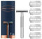 King C. Gillette RASOIO di Sicurezza, 1 Manico, 5 Lamette da Barba, in Acciaio Inossidabile, Lametta rivestita di Platino IDEA REGALO UOMO PER CURA DELLA BARBA