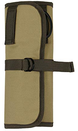 Cutlery Organizer Portable Multi Pocket Canvas Utensil Storage Holder Multi-Purpose Brush Roll Bag Travel Tool Roll Pouch for Camping Barbecue Flatware Hiking