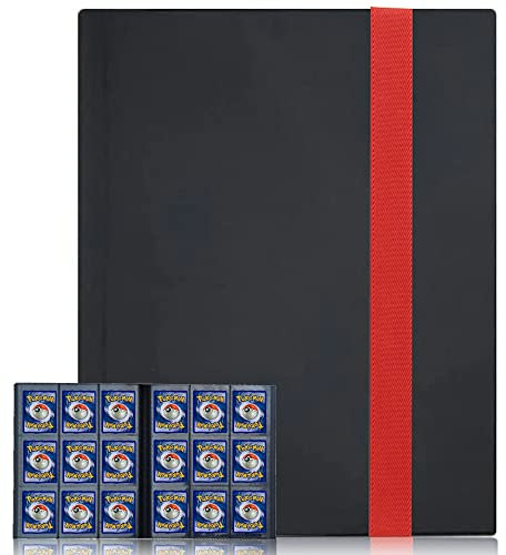 FOME Sammelkarten Album Binder - 9 Taschen 30 Blatt Bandverschluss - Platz für bis zu 540 Baseball, Fußball oder Spielkarten