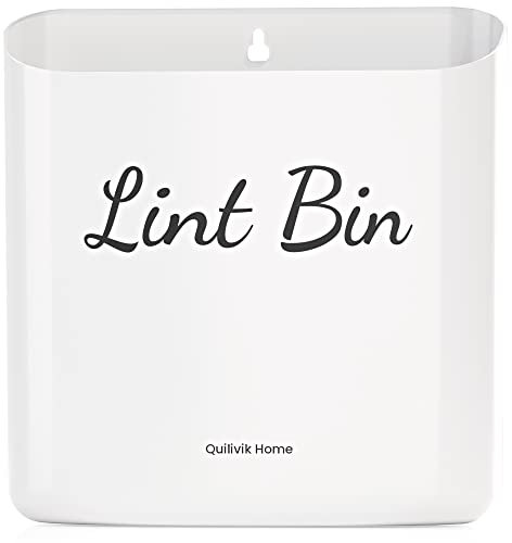 QUILIVIK Magnetic Lint Bin for Laundry Room Decor - Waste Lint Box - Lint Holder for Mounting on Dryer - Lint Holder Bins for Organzation