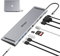 Docking Station USB C per MacBook M1, Qhou 10 in 1 Hub USB C Doppio Monitor con 4K HDMI, VGA, 3xUSB 3.0, PD 100W, Ethernet, Slot SD/TF USB C Hub Compatibile per MacBook e Windows