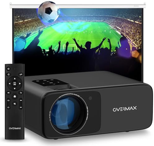 Overmax Multipic 4.2 Proiettore a LED Risoluzione Nativa Full HD 1080p Proiettore Fino a 200Pollici 4500 Lumen 110W Home Theater Wi-Fi 5 GHz Bluetooth 16:9 4:3 Obiettivo a 4 Lenti Zoom Elettronico