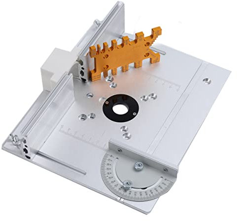 Lfhelper Set & 4 Frästisch Einlegeplatte Oberfräsentisch, Alu Fräse Tisch Werkbank, Gravur-Hilfswerkzeug & Gehrungslehre, Trimmmaschine, Tischsäge, Schneidemaschine, Flip-Board, Holzbearbeitungsbänken