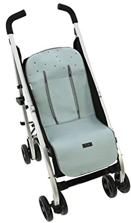 Rosy Fuentes Funda de Verano Universal para Silla Paseo Ligera -Colchoneta para Silla Ligera-Transpirable-Compatible con Maclaren, Bugaboo Bee, Cibex, etc. 0-verde