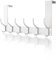 MOXTOYU Over The Door Hanger 12 Hooks Lightweight Easy Installation Over Door Coat Hooks Assembly-Free Over Door Hooks for Clothes Coat Towel Bag Robe Bathroom White