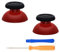eXtremeRate Joystick Aufsätze für ps5 & für ps4 Controller Thumbstick Kappen Analogstick Buttons Ersatz Thumb Grips Sticks für ps5 Zubehör für ps4 Pro Slim Controller-Karminrot&Schwarz