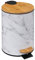 5five - Poubelle Soft Close métal 3l Lea Blanc Effet marbre