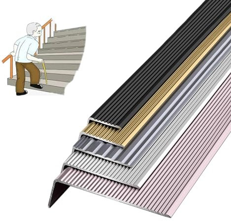 LIYI929GP Extérieurs Nez De Marche Profilé D'escalier, Marches Antidérapantes for Nez De Marche, Facile À Installer, Imperméable Cornière Alu, Profilé De Protection d'angle Largeur 3x7cm 3x10cm 2x4cm