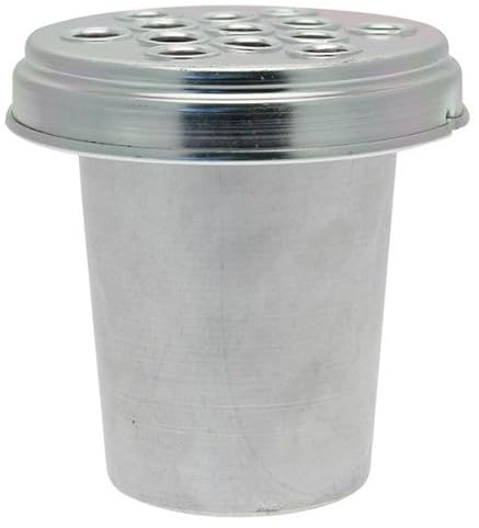 Bountiful Harvest Memorial 12cm tall 5inch wide Aluminium Grave Inserts for Headstones and Grave Vases - Perfect for Funeral Flowers, Grave Ornaments. (Silver Top, 2 Pack)